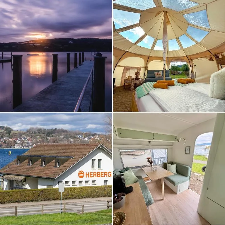 Strandbad Steckborn mit Herberge, Camping & Glamping