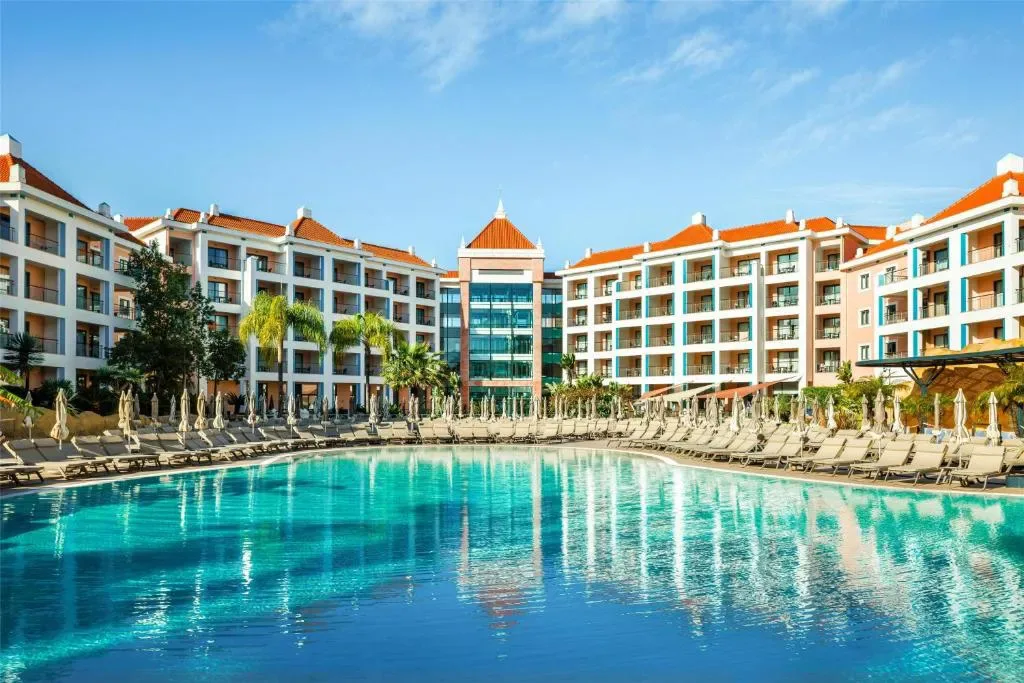 Pool complex with waterfalls at Hilton Vilamoura, Algarve