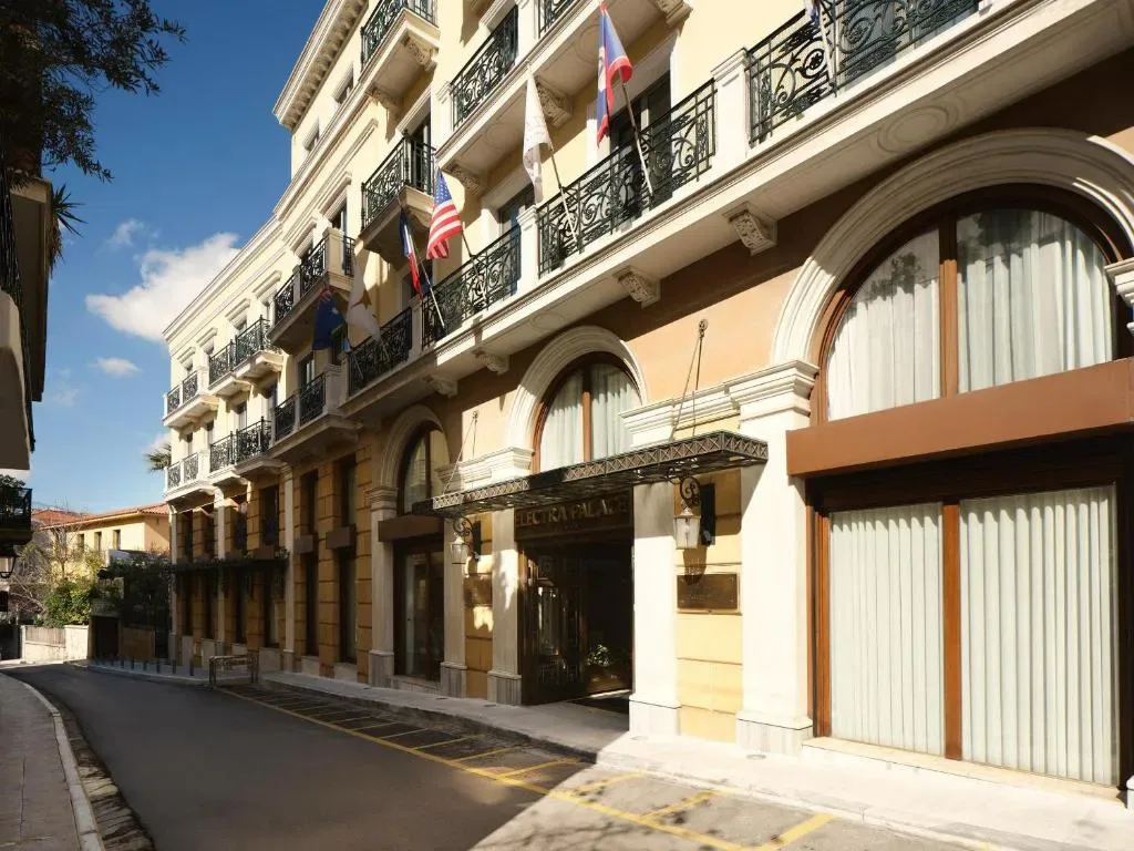 Electra Palace Athens neoclassical facade in Plaka