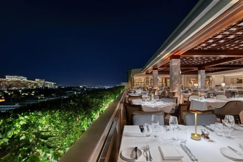 Hotel Grande Bretagne facade overlooking Syntagma Square Athens