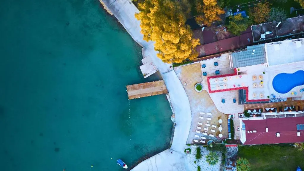 Beachfront view at Oscar Seaside Hotel by Club Aquarium, Güvercinlik Bodrum