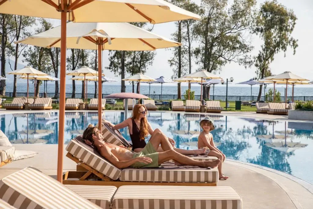 Kerkyra Blue Hotel & Spa resort overview with pool, Corfu