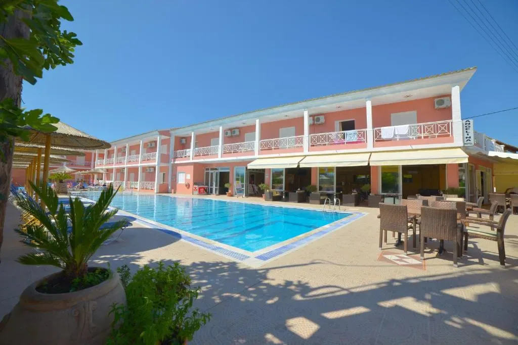Angelina Hotel pool area in Sidari, Corfu