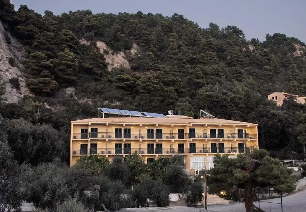 Glyfada Beach Hotel pool and gardens, Corfu
