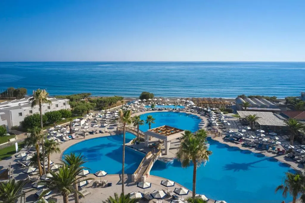 Atlantica Ocean Beach Resort pool area in Maleme, Crete