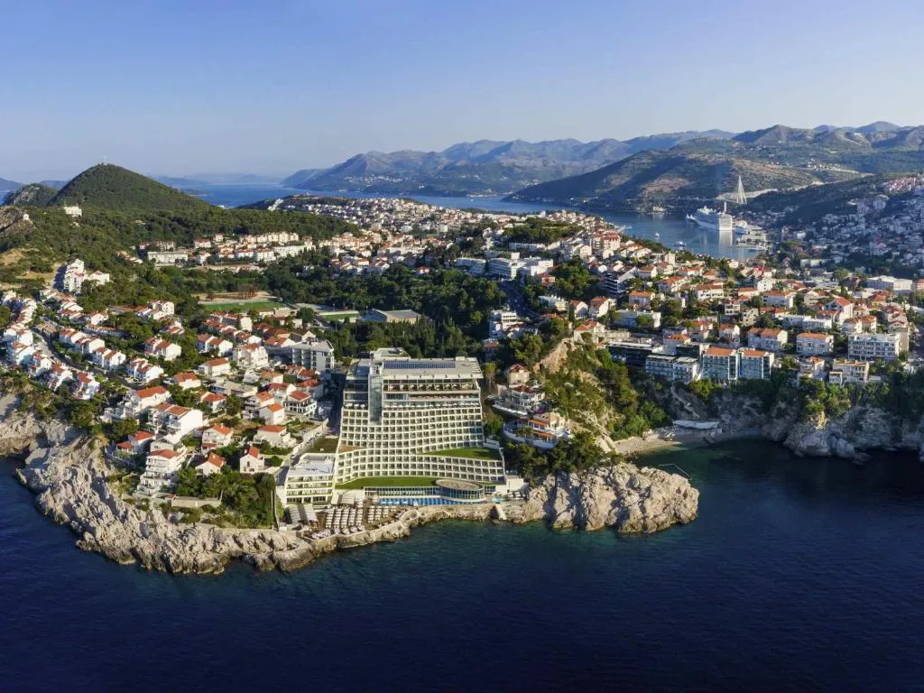 Rixos Premium Dubrovnik hotel facade in Lapad, Dubrovnik