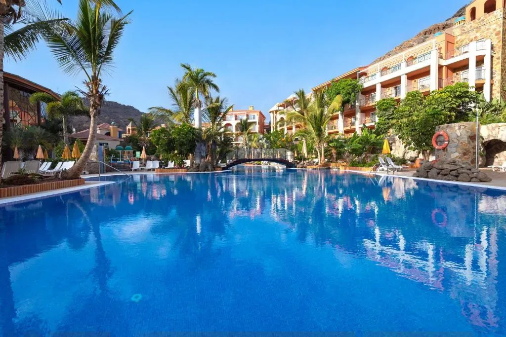 Tropical garden pool at Hotel Cordial Mogán Playa, Gran Canaria