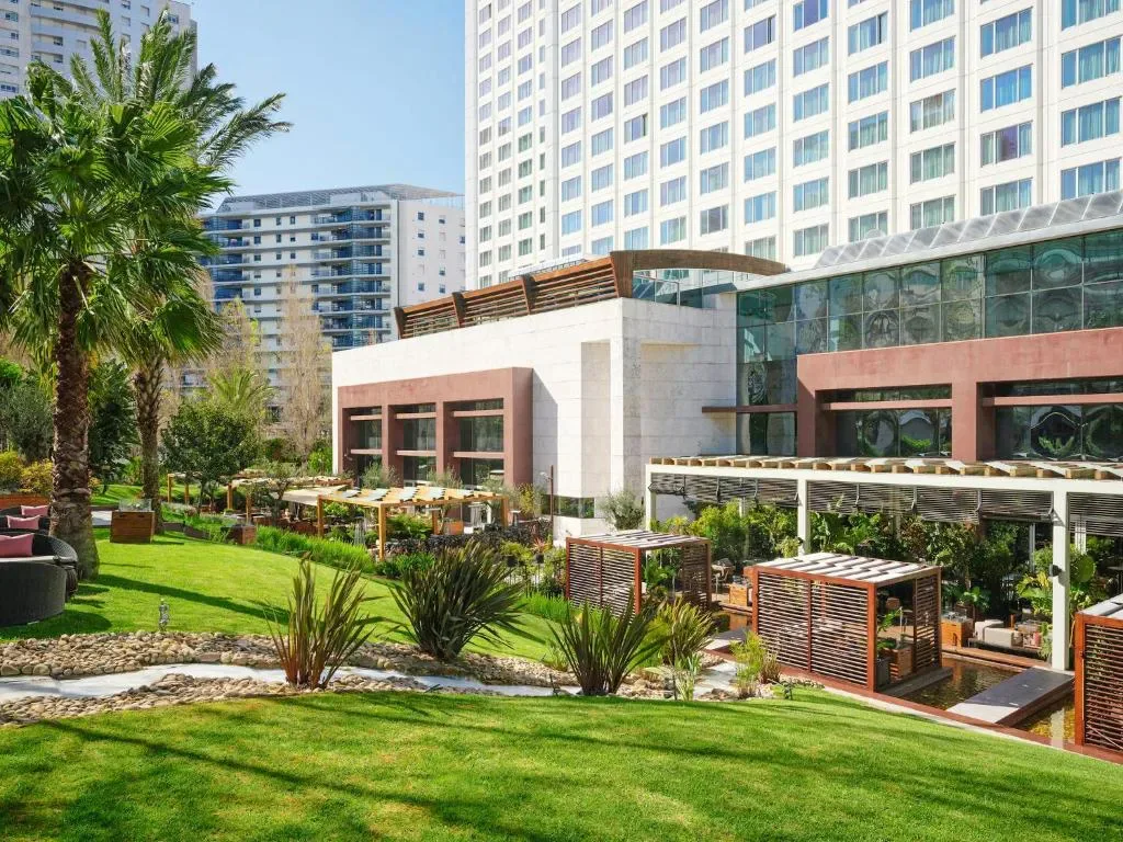Corinthia Lisbon hotel exterior with modern architecture