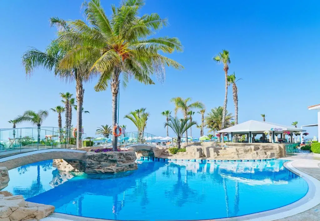 Leonardo Cypria Bay resort beachfront facade in Paphos
