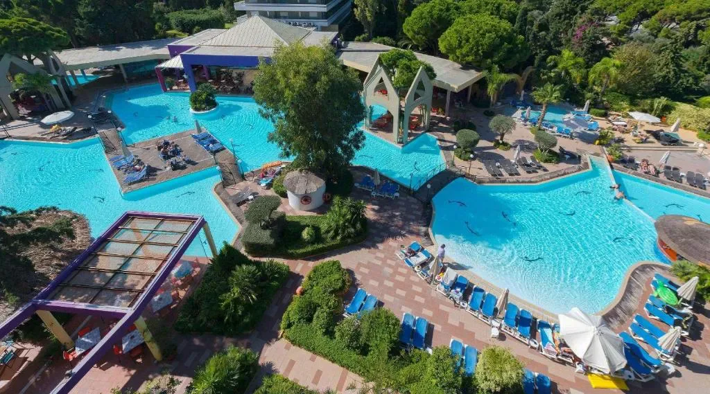 Dionysos Hotel lagoon pool in Ixia, Rhodes