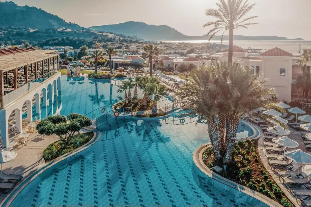 Lindos Imperial Resort aerial view in Kiotari, Rhodes