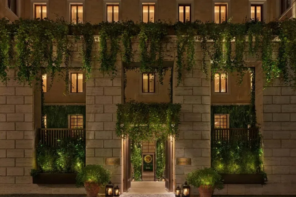 Facade of The Rome EDITION hotel in the Trevi district