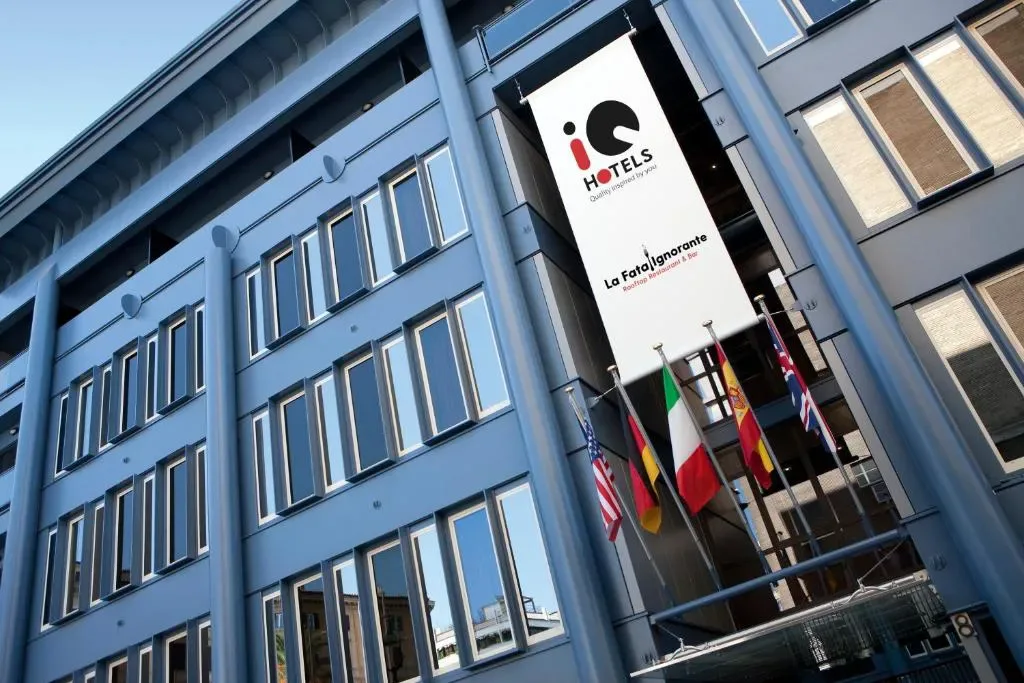 iQ Hotel Roma hotel facade in Central Station, Rome