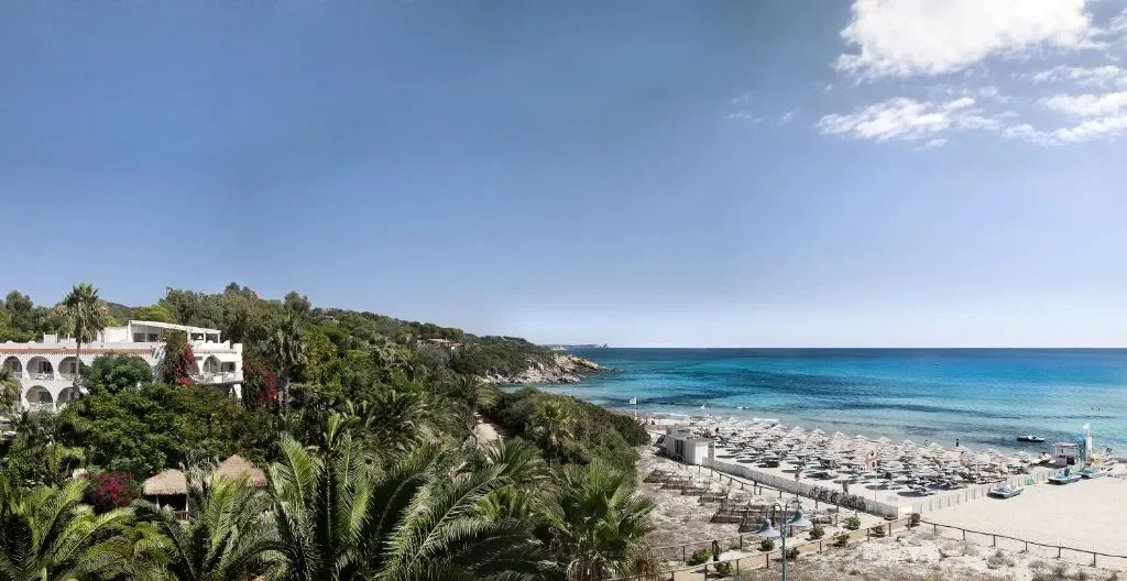 Hotel Simius Playa beachfront view, Villasimius, Sardinia