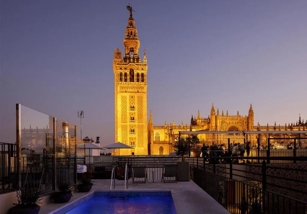 EME Catedral Mercer Hotel exterior facing Seville Cathedral