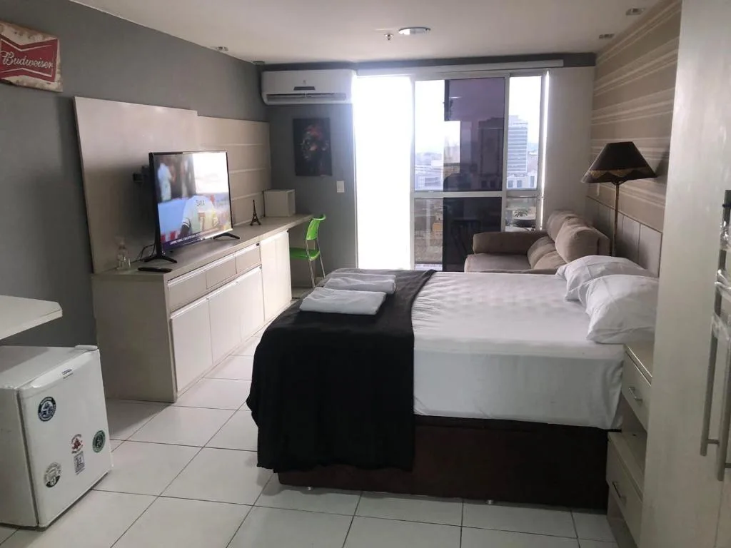 Flat Hotel morador 1110 Suíte,Sofá,Varanda,Cozinha — 2