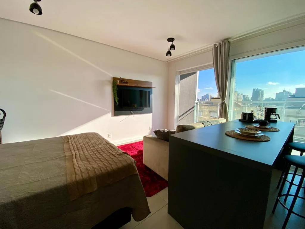 Flat Xavante no Centro Com Garagem, Vista e Mobilia — 5